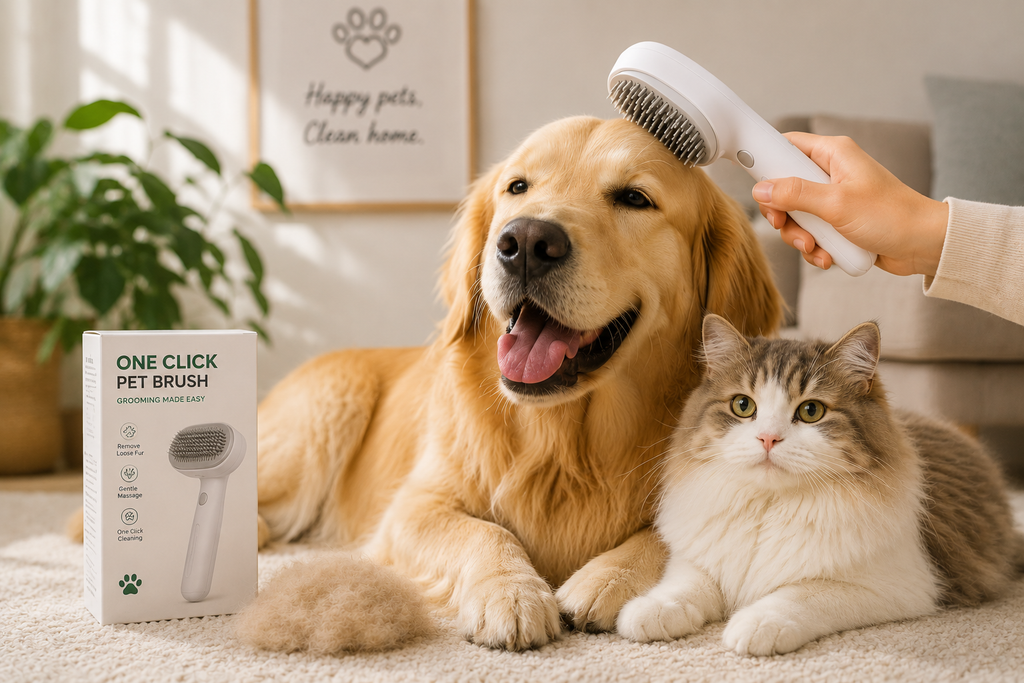 Pet Hair Removal Brush – Easy Grooming for Dogs & Cats