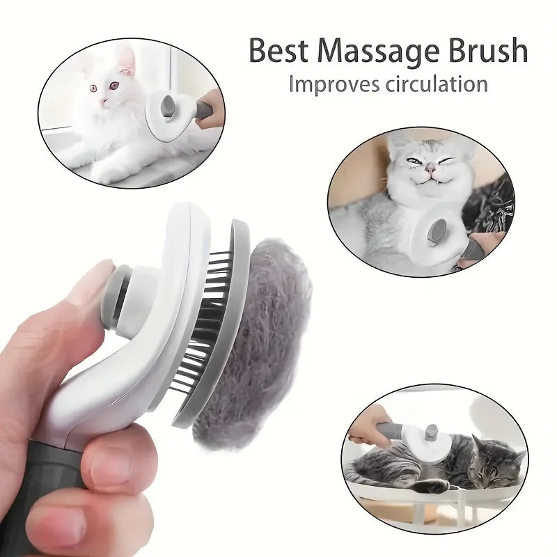 Pet Hair Removal Brush – Easy Grooming for Dogs & Cats