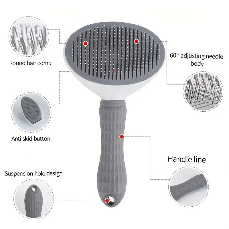 Pet Hair Removal Brush – Easy Grooming for Dogs & Cats